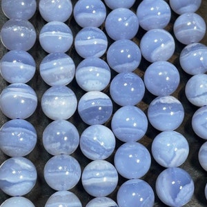 AAA natural blue lace agate chalcedony gemstone bead. 4mm 6mm 8mm 10mm 12mm round bead. natural blue color blue lace agate gemstone bead.