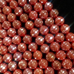 Natural carnelian beads . Natural gemstone beads 6mm 8mm 10mm 12mm red carnelian beads . Round beads . Full strand 15.5” carnelian beads