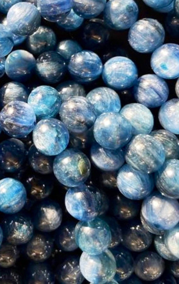 AAA 天然カイヤナイト。 4 mm 6 mm 8 mm 10 mm 12 mm ラウンド カイヤ