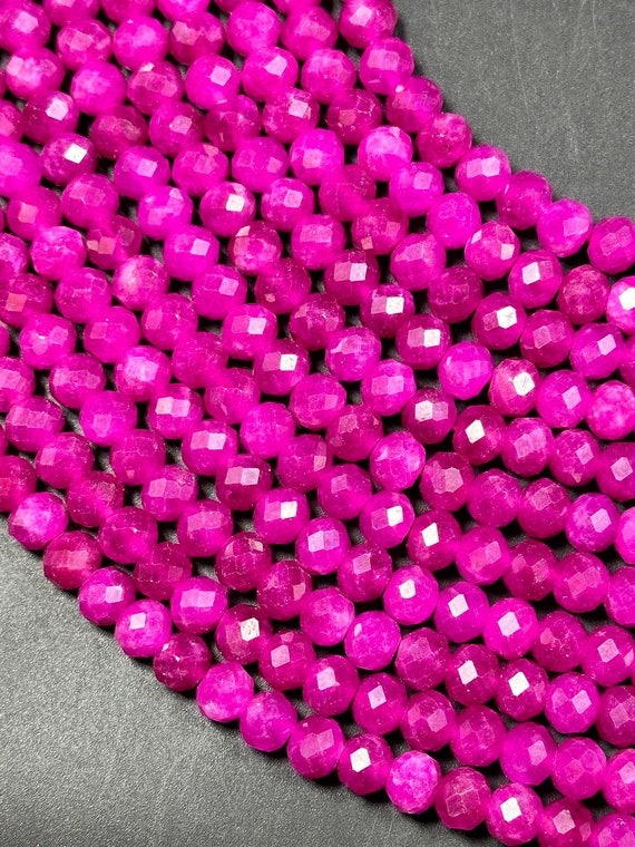 AA NATUREL Ruby Quartz Gemstone Perle à facettes 6x5mm 8x6mm Forme  Rondelle, Magnifique Couleur Rose Rouge Ruby Quartz Gemstone Perle, Grande  Qualité -  France