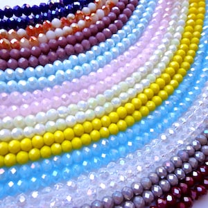 Bulk 550 Beads Multi-color Crystal 8mm Rondele Chinese Crystal Beads Spacer  Beads Glass Beads, Wholesale Price. Great for JEWELRY Making 