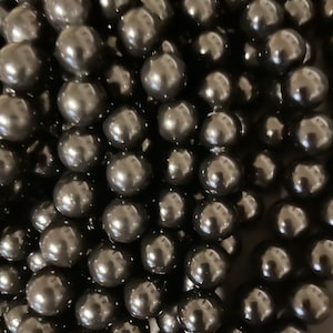 White Opaque 10mm Coin Alpha Beads - Black Number Mix (72pcs)