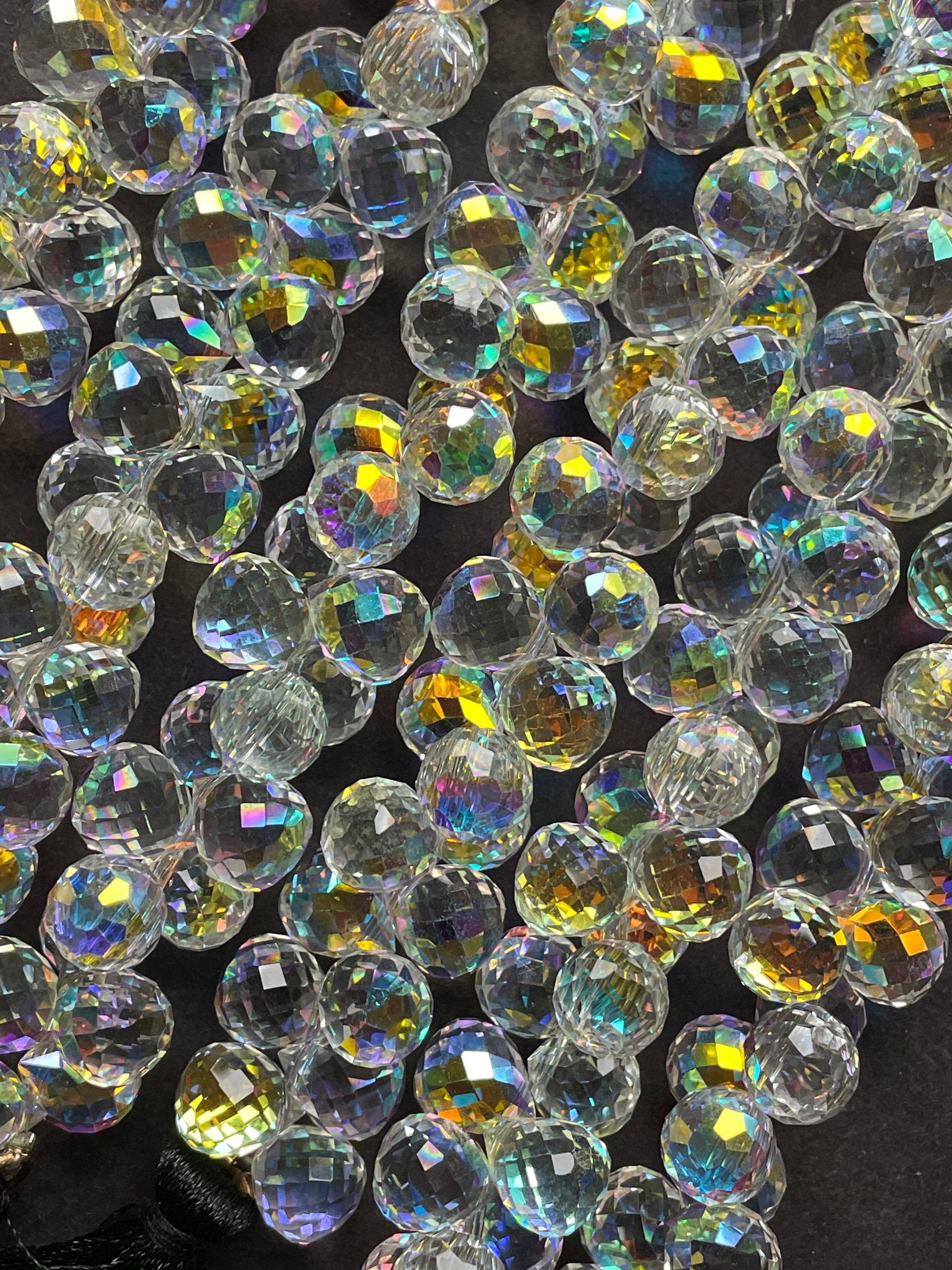 AAA High Quality Iridescent Crystal Beads 10X8mm Faceted Etsy