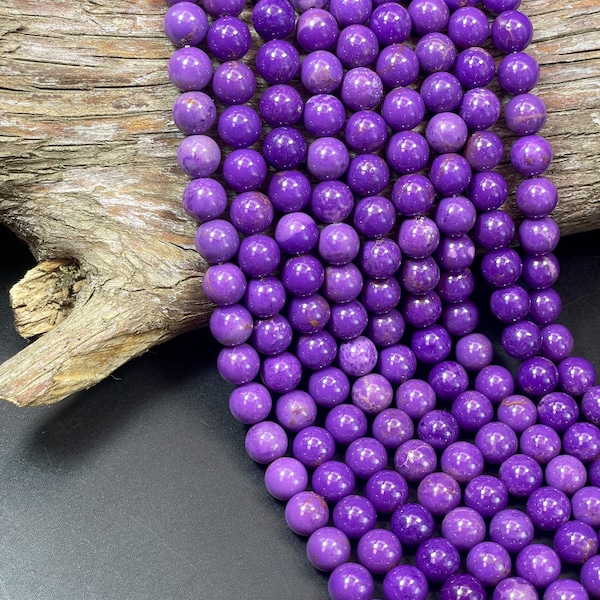 AAA Natural Phosphosiderite stone bead. 4mm 6mm 8mm 9mm 10mm 12mm round bead. Beautiful natural purple color Phosphosiderite gemstone bead