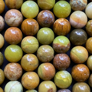 AAA Natural green opal stone bead. 6mm 8mm 10mm 12mm round bead. Beautiful natural olive green opal gemstone bead full strand 15.5”