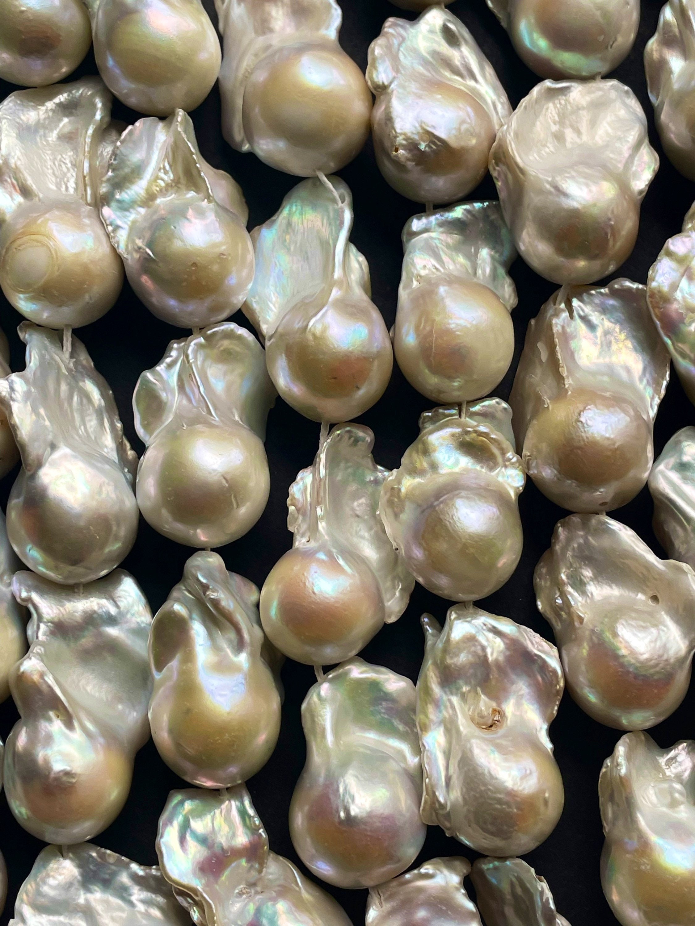 Buy AAA 100% Natural Real Nice Quality Baroque Pearl 15x28mm
