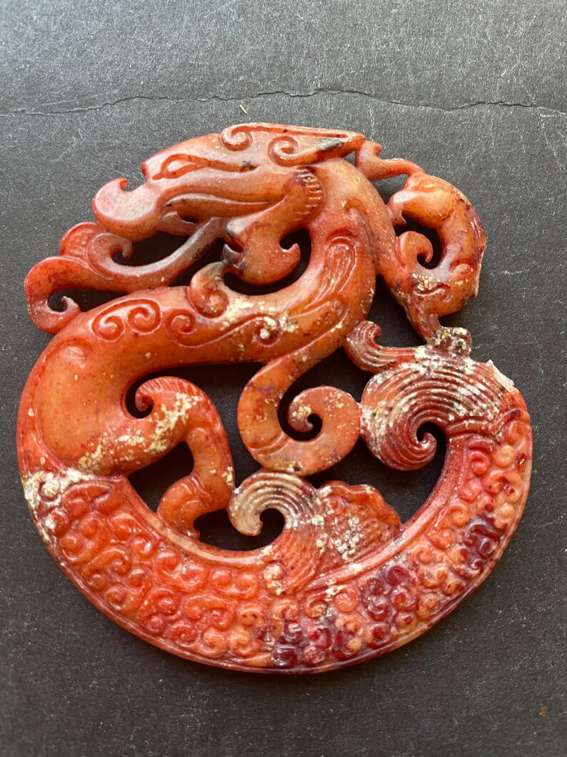 Natural Jade Pendant. Handmade Carved Jade Pendant. Great Etsy