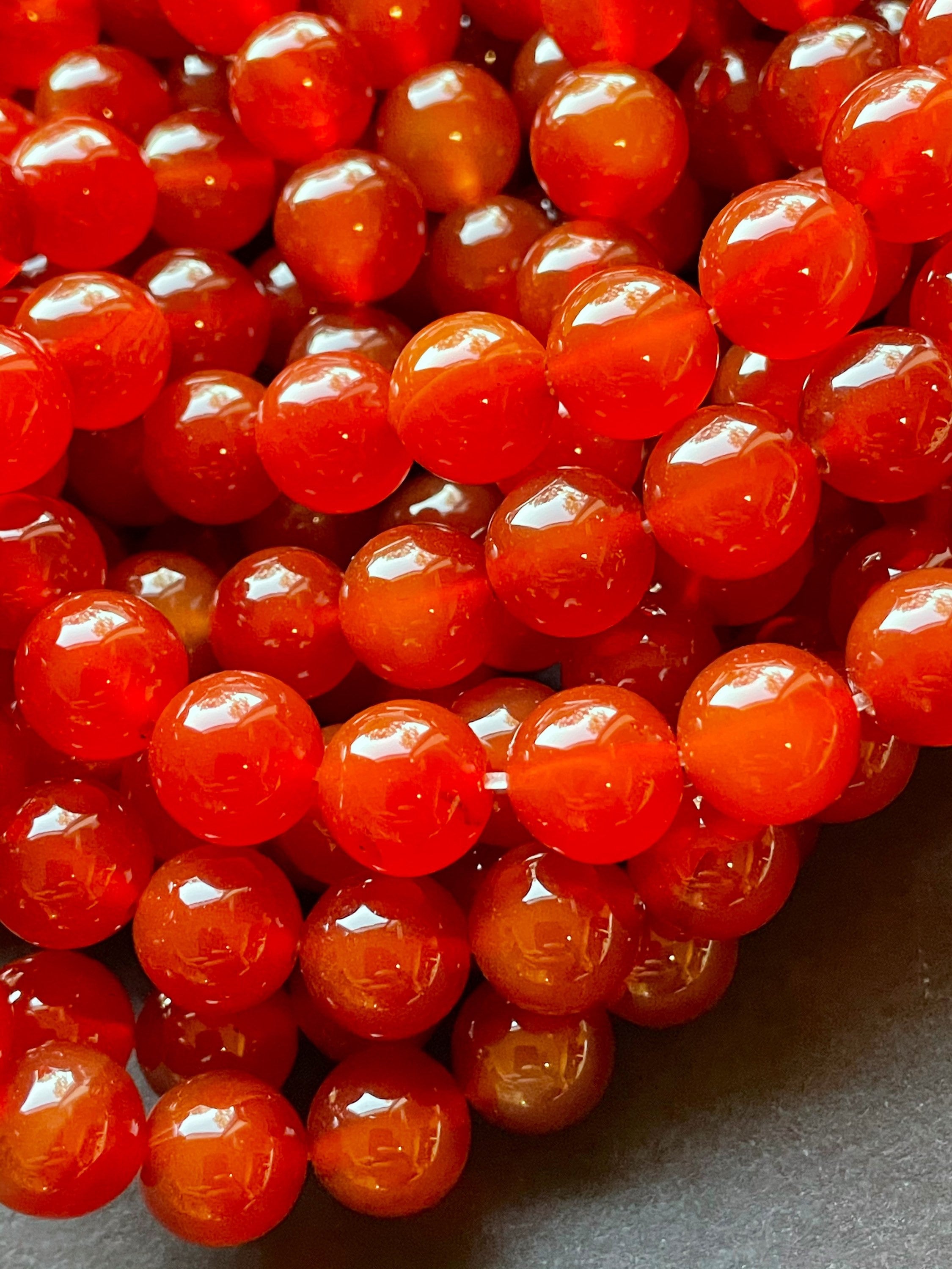 AAA Natural Carnelian 4mm 6mm 8mm 10mm 12mm Round Bead Gorgeous Natural Red Carnelian Bead Great Quality Gemstone 15.5” Strand for Crafts