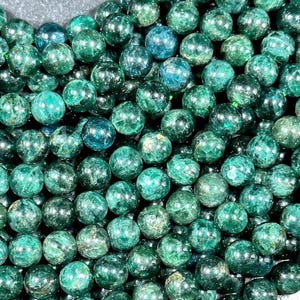 AAA groene apatiet edelsteen kraal 6 mm 8 mm 10 mm ronde kralen, prachtige groene kleur apatiet edelsteen kraal volledige streng 15,5", geweldige kwaliteit kralen