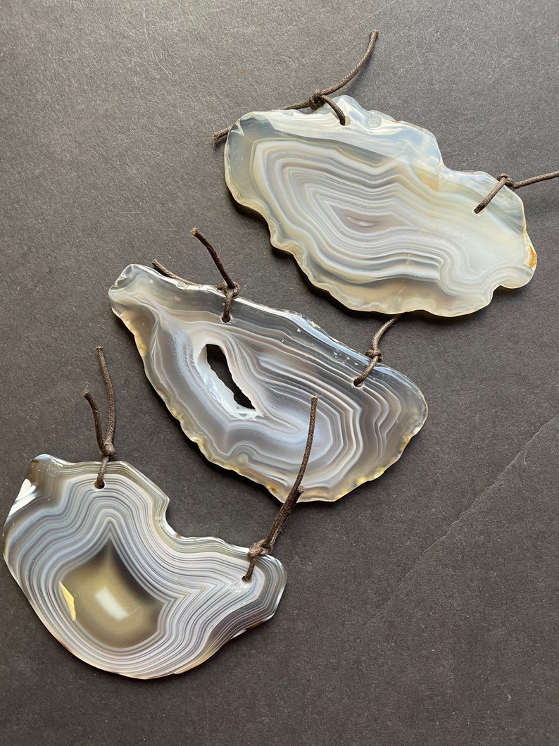 Natural Botswana agate stone pendant Beautiful freedom shape High quality gemstone! Gorgeous natural gray color gemstone pendant