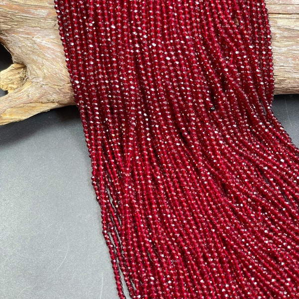 Beautiful crystal bead. 3mm  round beautiful Christmas red color. High quality crystal bead. Full strand length 15”