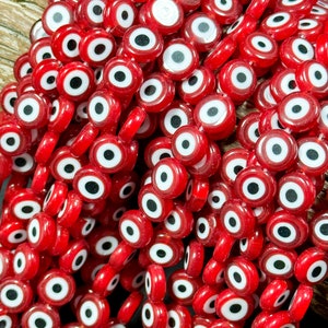 Evil Eye Millefiori Glass Beads – 6mm 8mm 10mm Round – Jewelry Making Supply
