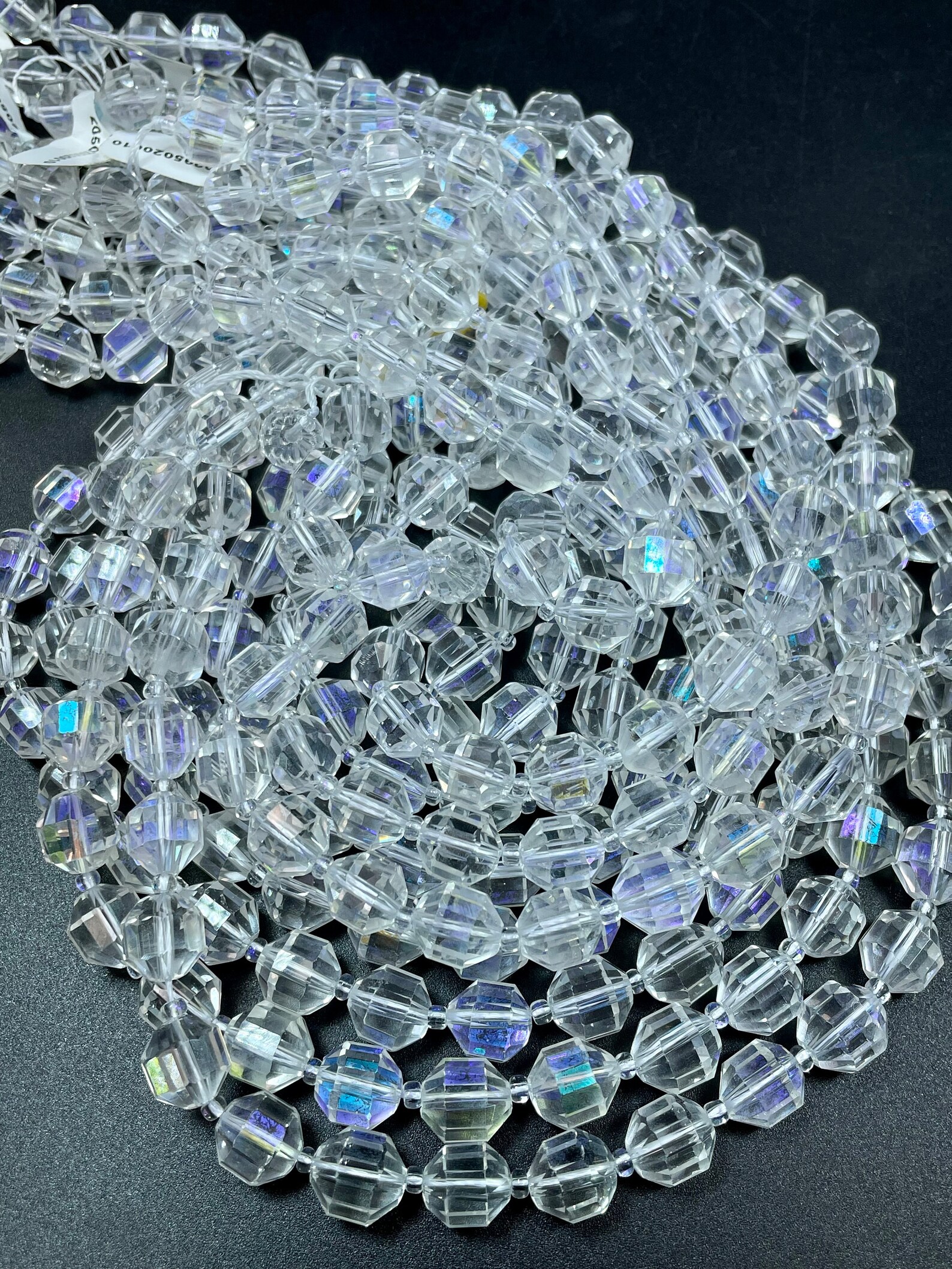 15-Inch Natural Clear Crystal Quartz Gemstone Beads – Round, 4/6/8/10/12mm Sizes Per Strand
