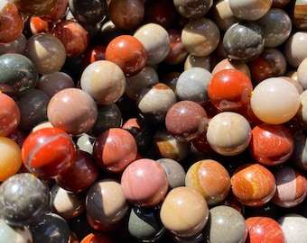 Natural ocean jasper stone bead. . 6mm 8mm 10mm round bead . Beautiful natural brown red yellow green ocean jasper bead . Great  quality15.5