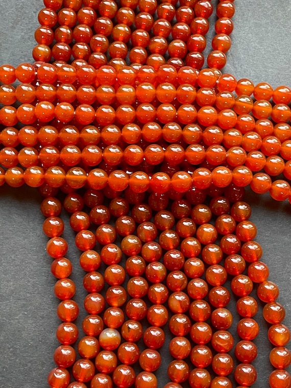 Cuentas De Tubo De Piedra De Cornalina Roja Natural, Abalorios De Cilindro Superventas De 4mm X
