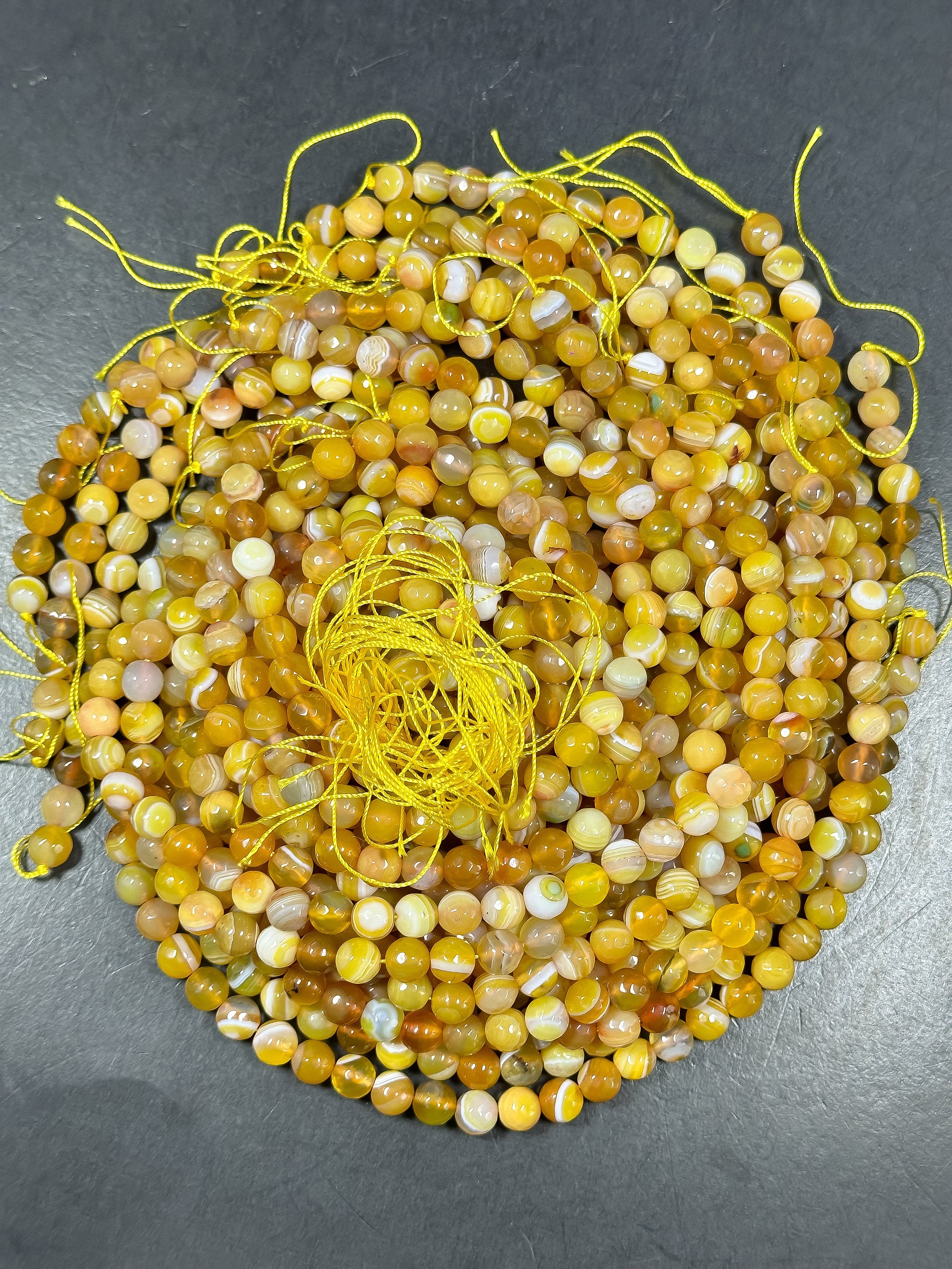 Perline Di Pietra Naturale Di Agata Del Botswana Perline Distanziatrici - Foto 11