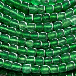 Natural Green Jade Gemstone 7mm Cube Shape Beads, Beautiful Natural Green Color Christmas Green Color Jade Gemstone Beads, Full Strand 15.5&quot;