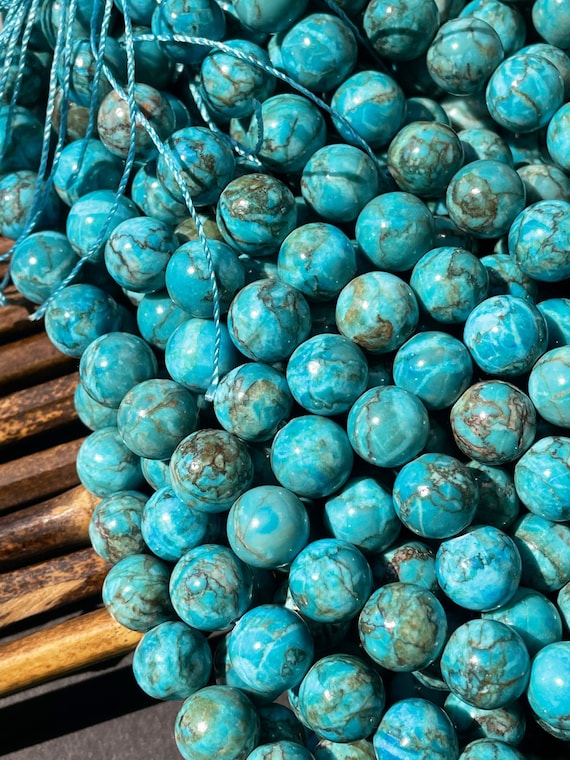 Beautiful Natural Turquoise Stone Bead. 6mm 8mm 10mm Round Bead