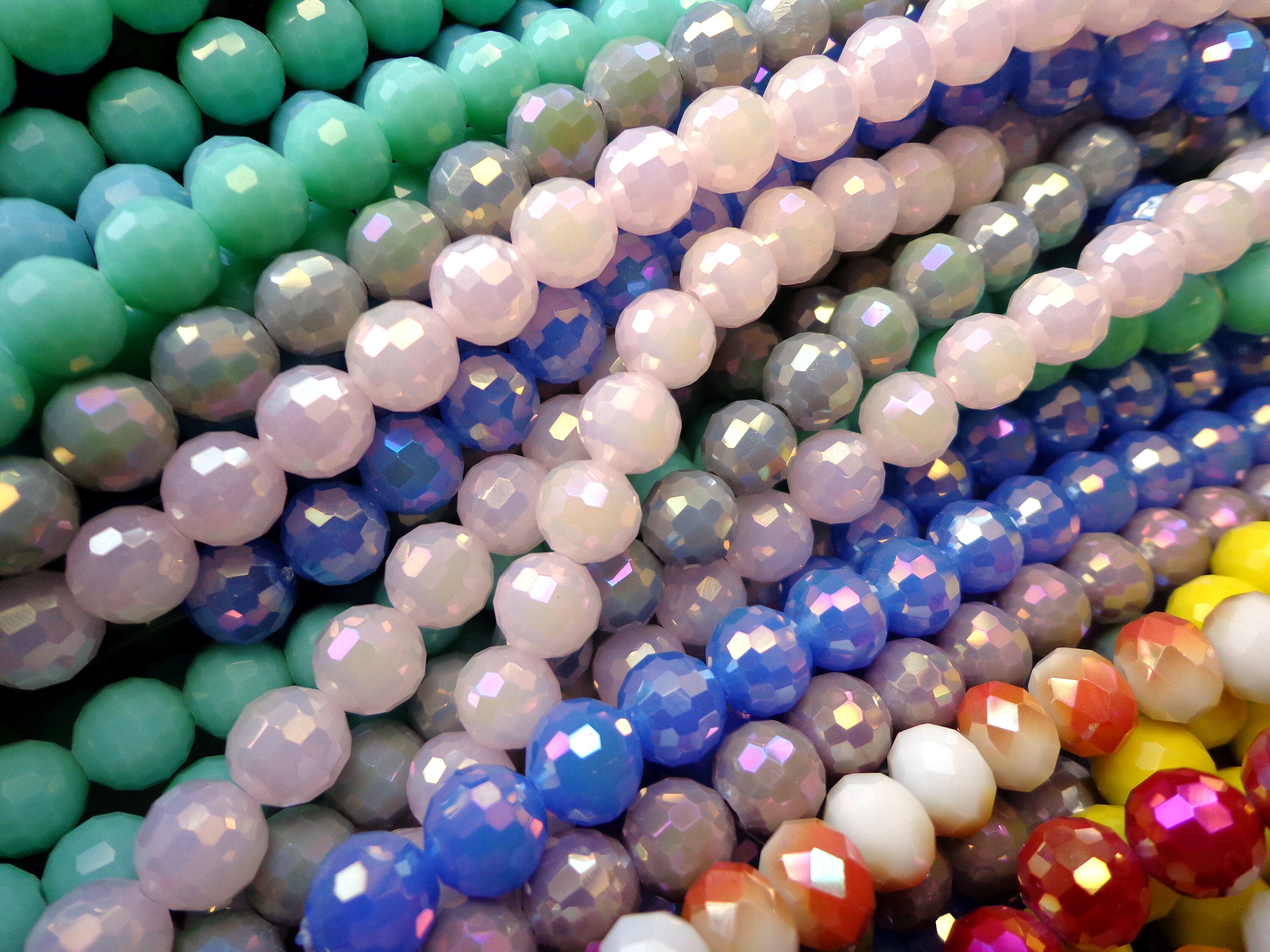 Bulk 550 Beads Multi-color Crystal 8mm Rondele Chinese Crystal Beads Spacer  Beads Glass Beads, Wholesale Price. Great for JEWELRY Making 