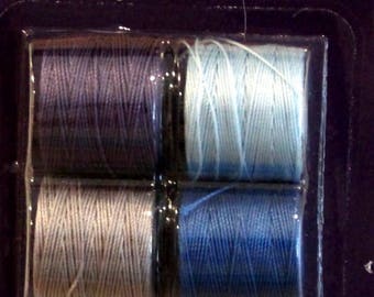 S-LON,  " SERENITY", Bead Cord, 4 Color Mix, Kumihimo Cording, 5 mm,3 Ply Twisted Bonded Multifilament Nylon Cord, 77 Yards Each Spool,