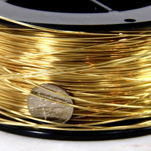 Brass Wire, 20 Gauge, Round Dead Soft, Solid Yellow Brass Wire, Jewelry Quality Brass, Wire Wrapping, Sold in 20 Ft. Length, 012
