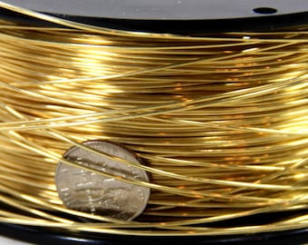 Brass Wire, 20 Gauge, Round Dead Soft, Solid Yellow Brass Wire, Jewelry Quality Brass, Wire Wrapping, Sold in 20 Ft. Length, 012
