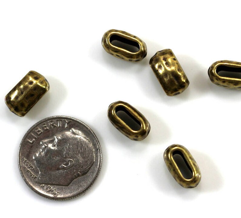 Tierracast Barrel Crimp Beads 10x5mm. Hammertone Large Barrel Etsy