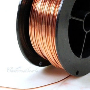 Copper Wire, 16 Gauge, Round, Dead Soft, Solid Copper, Jewelry Quality Copper Wire, Jewelry Wire Wrapping, Sold in 10 Ft. Increments, 003