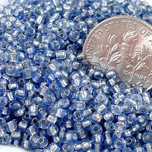 Seed Beads, 11/0 Size, Sapphire Blue Beads, Kumihimo Beads, Accent Beads, Spacer Beads, 10 Grams