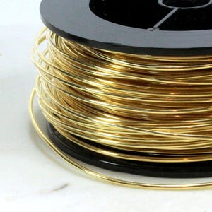 Jeweler Brass Wire, 14 Gauge, Round Dead Soft, Solid Yellow Brass Wire, Jewelry Quality Brass, Wire Wrapping, Sold in 10 Ft. Length, 015 image 1