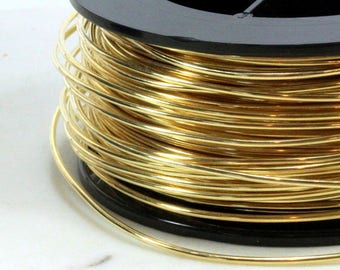 Jeweler Brass Wire, 14 Gauge, Round Dead Soft, Solid Yellow Brass Wire, Jewelry Quality Brass, Wire Wrapping, Sold in 10 Ft. Length, 015