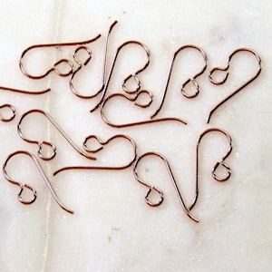 Earing Wires, TierraCast Rose Gold Earring Wires, Rose Gold Filled Earring Wires, Pierced Earring Wires, Loop Ear Wires image 10