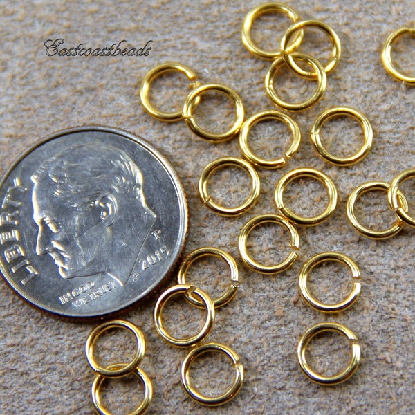 TierraCast Jump Rings, 4mm. 20 Gauge Jumprings, Round Jump Rings, Chain Male Findings, Jewelry Findings, Gold Plated