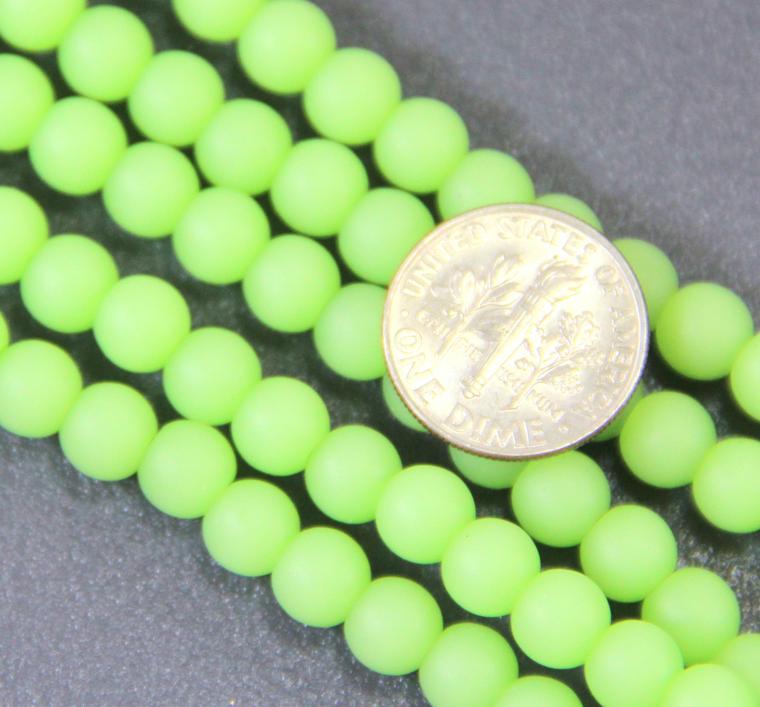 100 Glow Beads - 6mm - Plain Glow