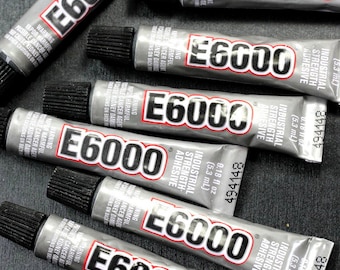 Glue, E-6000, Industrial Strength Adhesive, Glue, .18 oz. Mini Tube,Clear, Transparent, Jewelry Glue, Craft Glue, 1 Tube