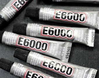 Glue, E-6000, Industrial Strength Adhesive, Glue, 0.18 fl. oz. Mini Tube,Clear, Transparent, Jewelry Glue, Craft Glue, 1 Tube