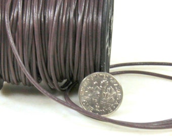 Indian Leather Cording, 1.5mm Round, Erica Color, Sold by the Yard