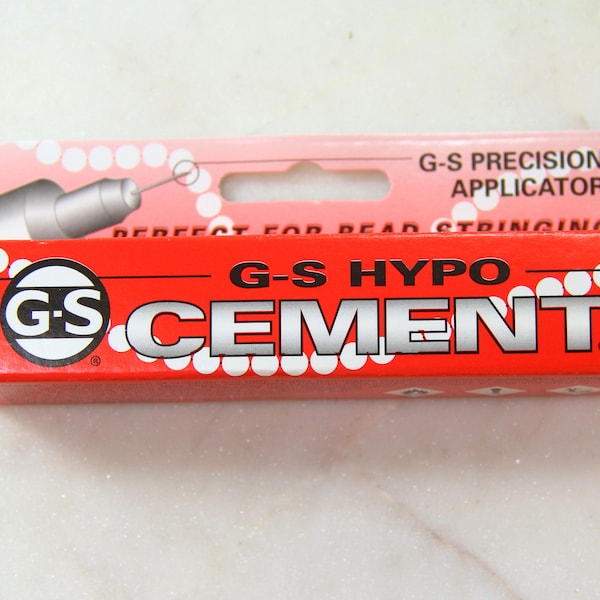 G-S Hypo Cement, w/Precision Applicator, Dries Clear & Stays Clear, Bead Stringing, Repair, Hobbies, Craft Glue, 1 Tube (1/3 fl. oz. (9ml)