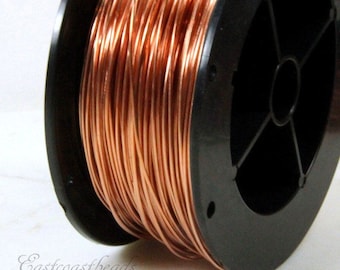 Copper Wire, 18 Gauge, Round, Dead Soft, Solid Copper, Jewelry Quality Copper Wire, Jewelry Wire Wrapping, Sold in 20 Ft. Increments, 004