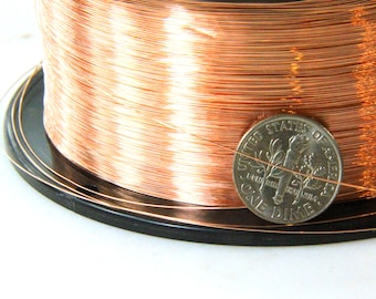 Copper Wire, 30 Gauge Round, Dead Soft, Solid Copper Wire, Jewelry Quality Copper Wire, Jewelry Wire Wrapping, Sold in 50 Ft. Increments, 14