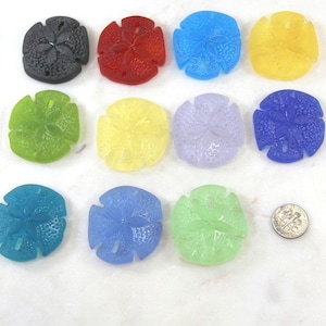 Large Sand Dollars Pendant Bead, You Pick Color, 40mm X 36mm, 1 Piece