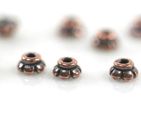 20 Pieces 4mm,TierraCast 9926 Gold Plated Pewter Beaded Bead Caps