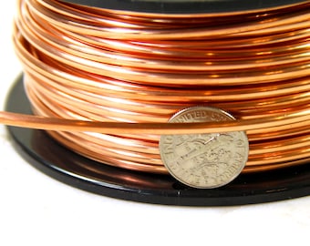 Copper Wire, 10 Gauge, HALF ROUND, Dead Soft, Solid Copper Wire, Jewelry Quality Wire, Jewelry Wire Wrapping, Sold in 5 Ft. Increments, 022