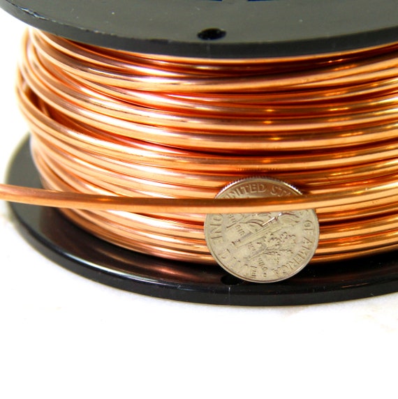 Copper Wire, 10 Gauge, HALF ROUND, Dead Soft, Solid Copper Wire