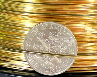 Brass Wire, 22 Gauge, "SQUARE" Dead Soft, Solid Yellow Brass Wire, Jewelry Quality Brass, Wire Wrapping, Sold in 20 Ft. Length