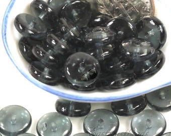 Disk Beads, Glass Heishi Disk Beads, 8 mm, Heishi Disk Beads, Montana, Spacer Beads, Accent Beads, Small Coin Beads, 50 Beads,