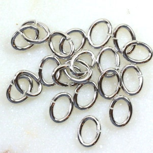 TierraCast, Oval Jump Rings, Large Size Jumprings, 17 Guage, Chain Mail Findings, Silver Plated