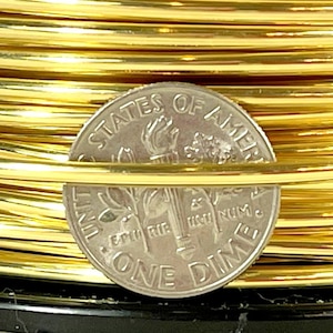 Brass Wire, &quot;HALF ROUND&quot; 12 Gauge, Dead Soft, Solid Yellow Brass Wire, Jewelry Quality Brass, Wire Wrapping, Sold in 10 Ft. Length, 037