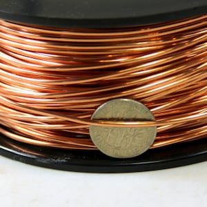 Copper Wire, 14 Gauge, HALF ROUND, Dead Soft, Solid Copper Wire, Jewelry Quality Wire, Jewelry Wire Wrapping, Sold in 10 Ft. Increments, 025