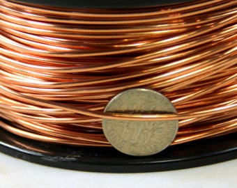 Copper Wire, 14 Gauge, HALF ROUND, Dead Soft, Solid Copper Wire, Jewelry Quality Wire, Jewelry Wire Wrapping, Sold in 10 Ft. Increments, 025
